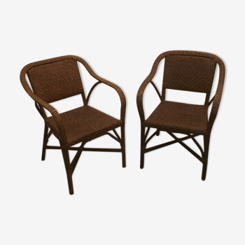 Pair of rattan chairs