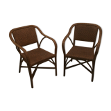 Pair of rattan chairs