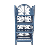 Peacock Rattan Shelf Bookcase