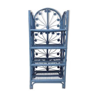 Peacock Rattan Shelf Bookcase