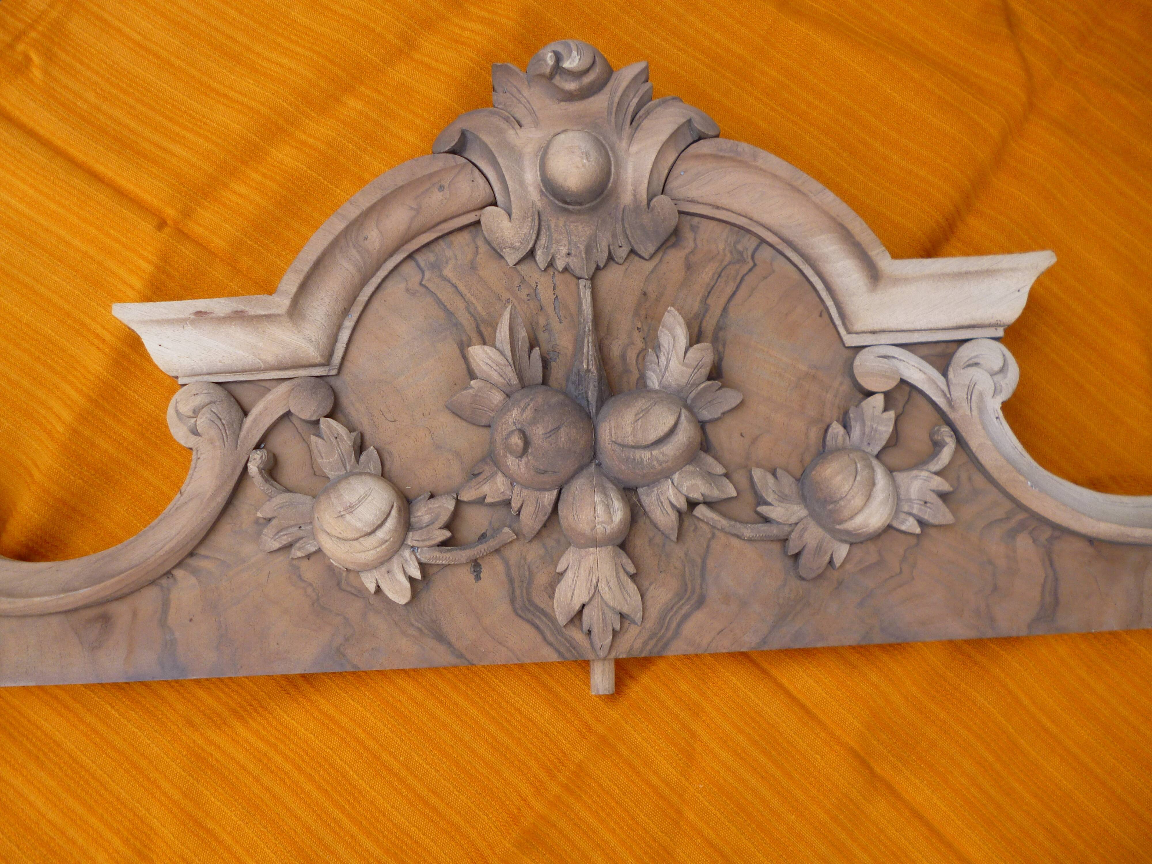 Carved wooden pediment