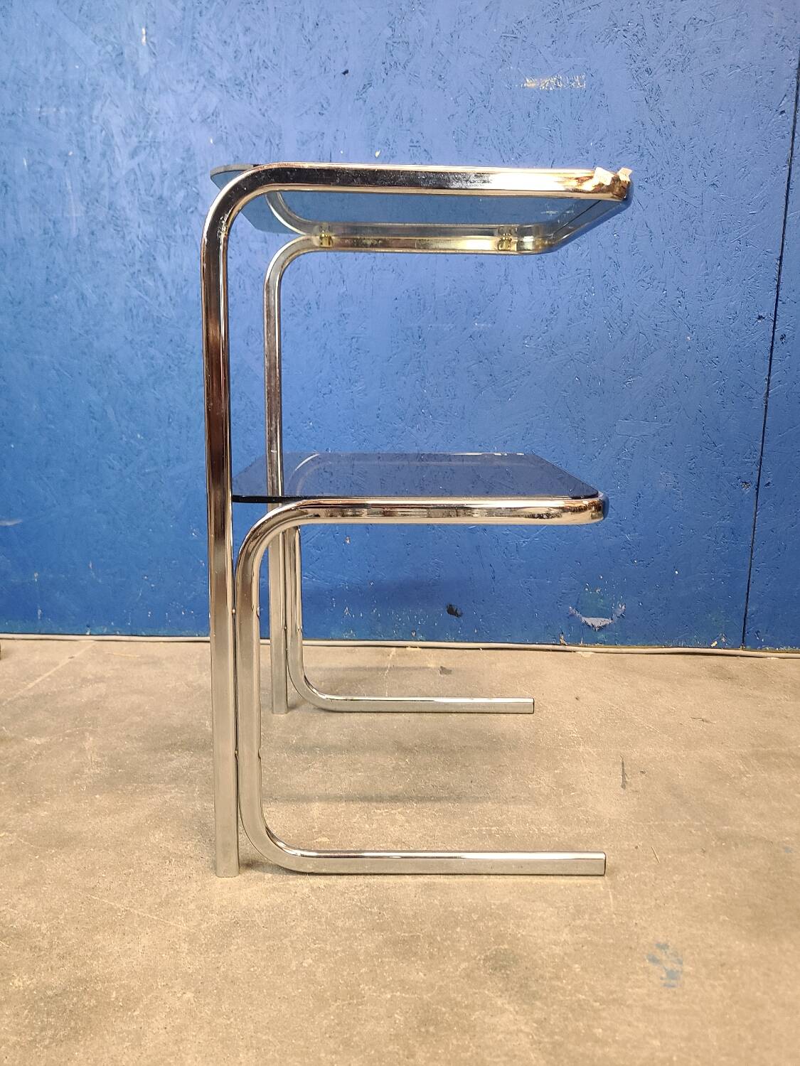 Vintage smoked glass and chrome harness