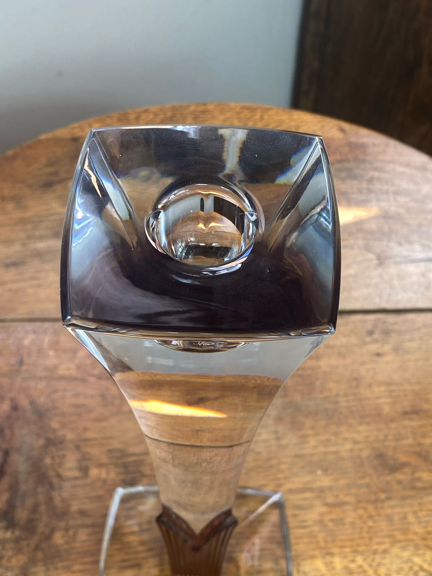 Bohemian crystal candlestick