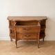 Louis XV style wooden commode with side shelves