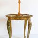 Art Nouveau Glass Compote Vase, Palm Tree Design, French, Early 20th-C