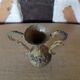 Vase soliflore rétro métal doré