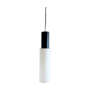 Suspension en verre noir et blanc