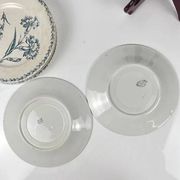 Set of 6 dessert plates model "Carnation", KG Lunéville, ironstone, 19th century.