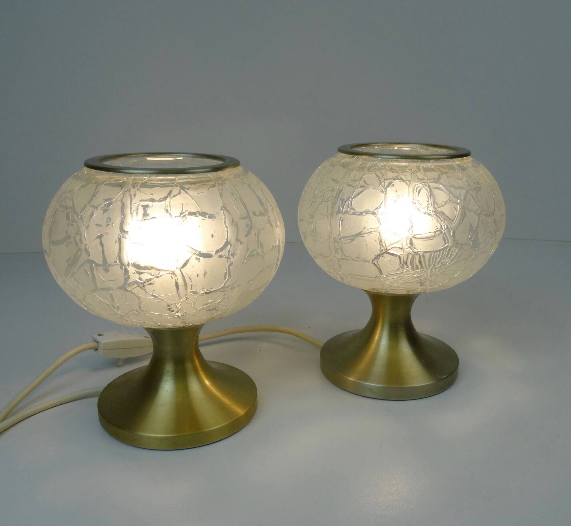 Beautiful Pair of Hollywood Regency bedside desk Lamps by Doria Germany
