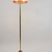 Roberto Pamio Febo floor lamp in marble, brass, and Murano glass by Leucos Italy.