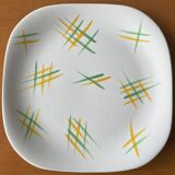 6 grandes assiettes plates anciennes en faïence de Lunéville