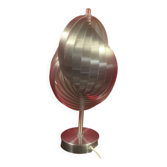 Henri Mathieu 70's Lampe  Design Cinétique Aluminium Brossé - 36 cm