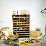 Old wooden sorting locker