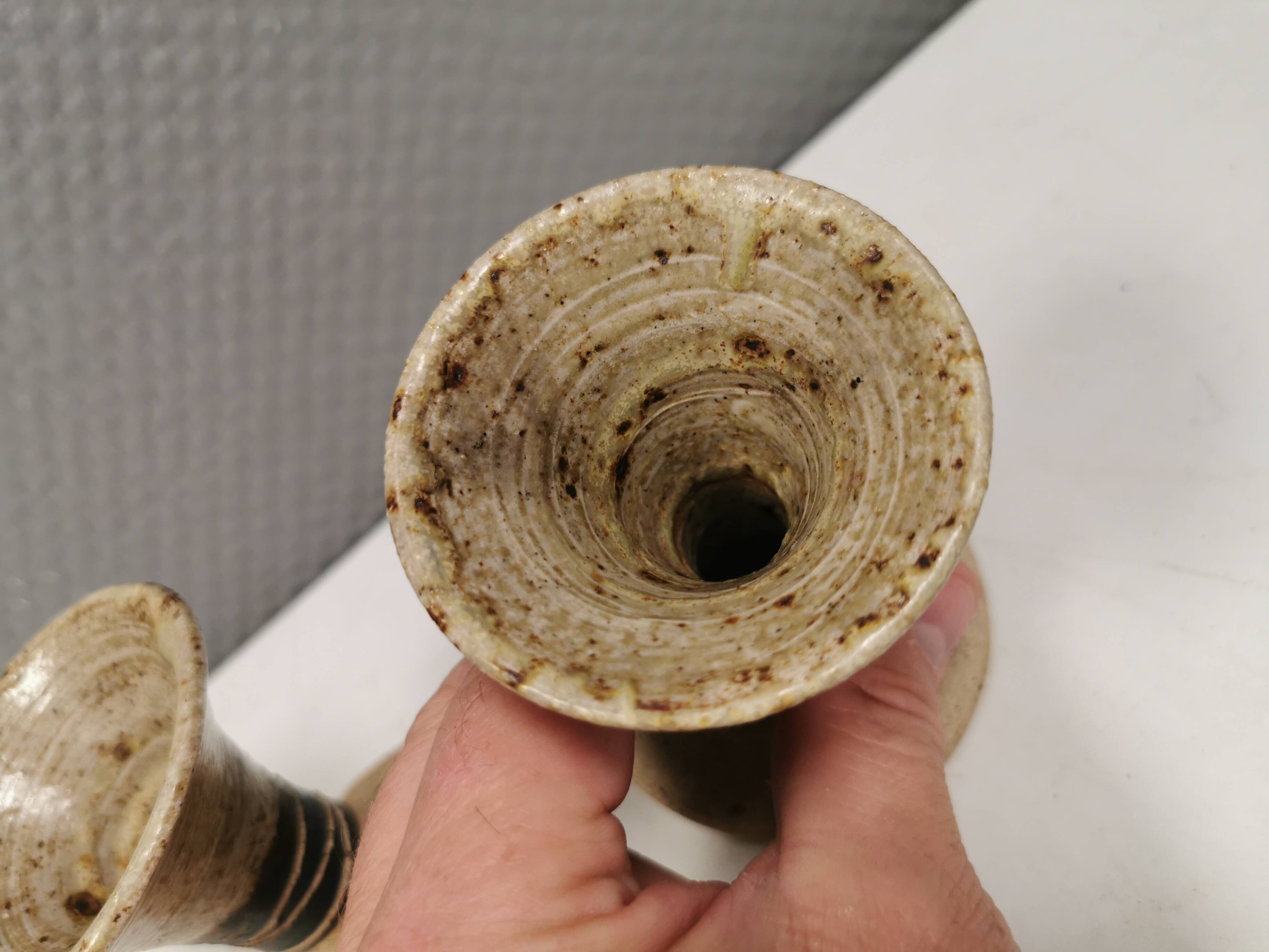 A set of beautiful ceramic candle holders from Danish Tue Poulsen.