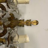 Crystal Bronze Sconces Set of 2 1950’s