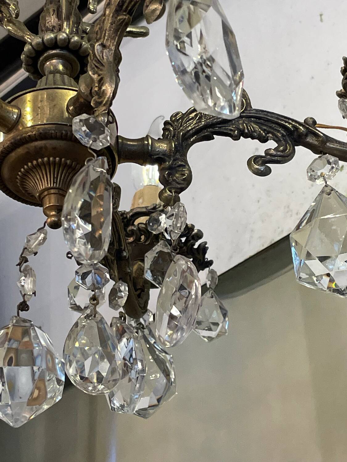 5-light crystal chandelier
