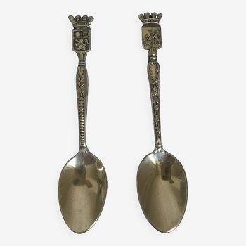 Set of silver coffee spoons