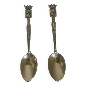 Set of silver coffee spoons