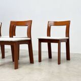 Set of six sculptural Italian dining chairs by Mobil Girgi
