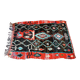 Multicoloured hand-knotted Moroccan Berber Boucherouit rug, vintage.