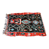 Mehrfarbiger handgeknüpfter marokkanischer Berber-Boucherouit-Teppich aus Berber, Vintage