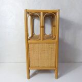 Vintage rattan bedside table