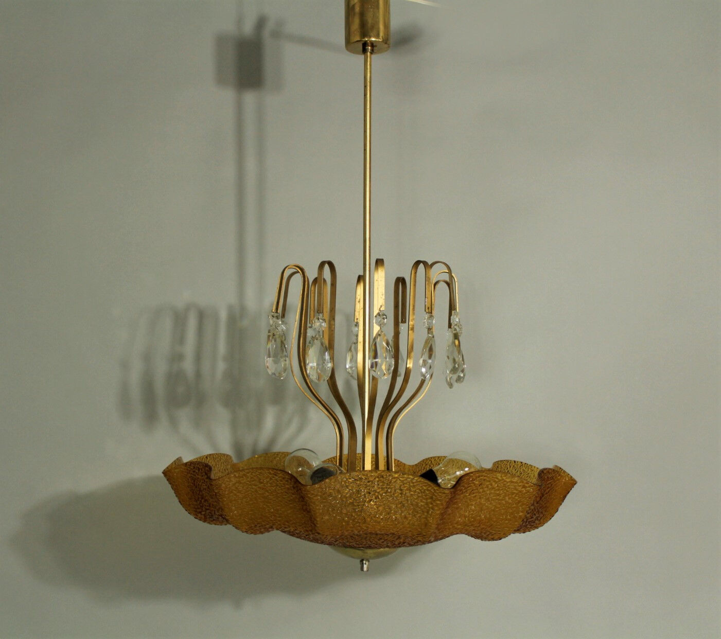 Fountain pendant light from Kamenický Šenov, 1970s