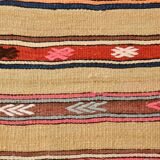 Vintage Striped Pattern Multicolor Kilim Rug, 183x239Cm