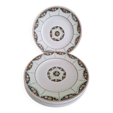 Flat Plates in Old Longwy Earthenware, Geneva Vintage Model
