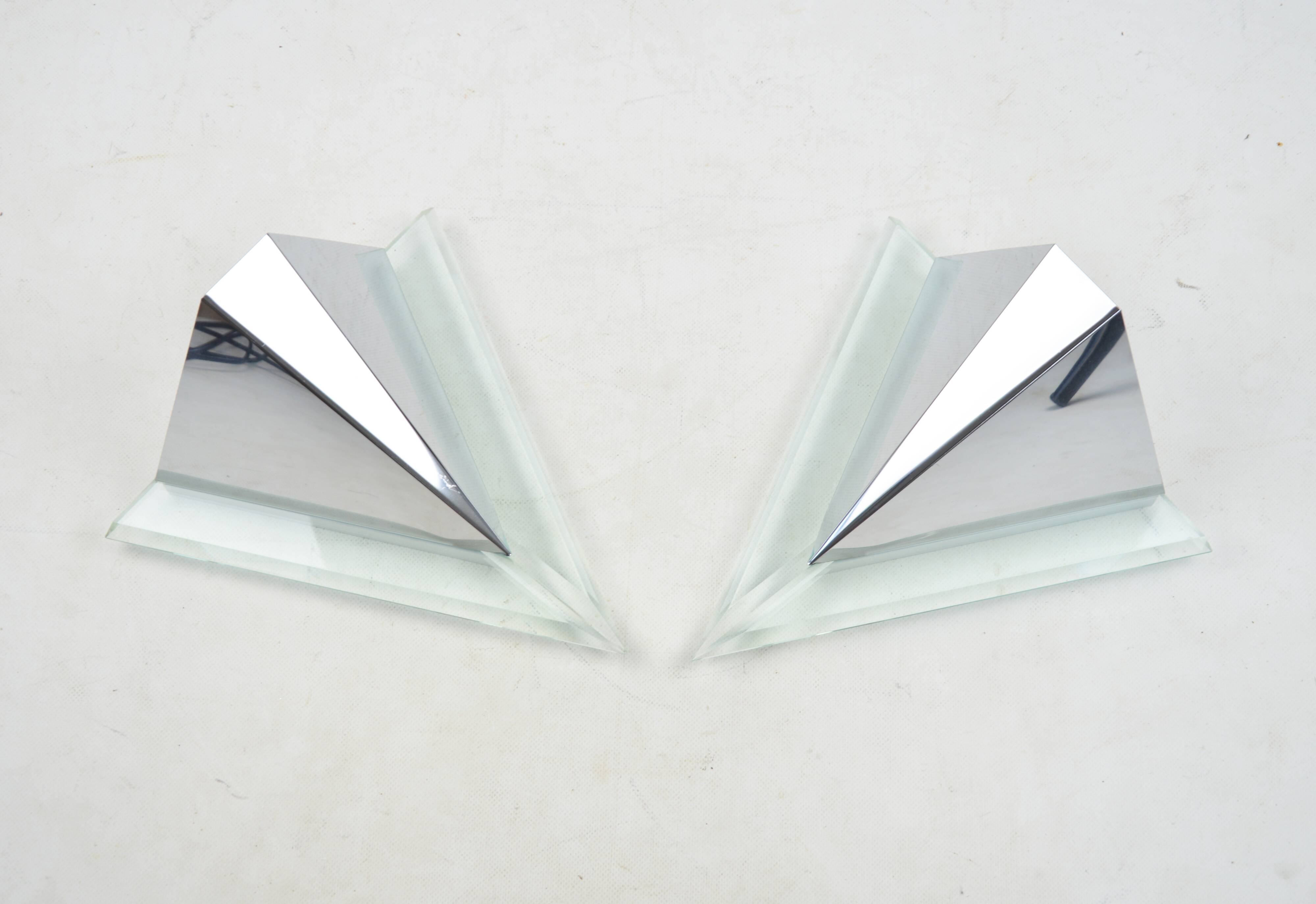 Pair of wall lamps, Karstadt, 1980s