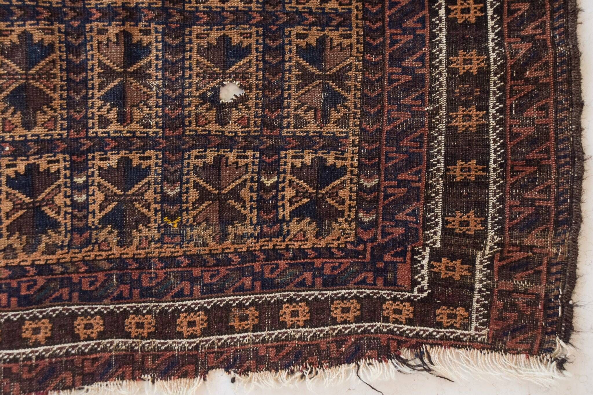 Baloutche antique - Tapis de prière tissé à la main