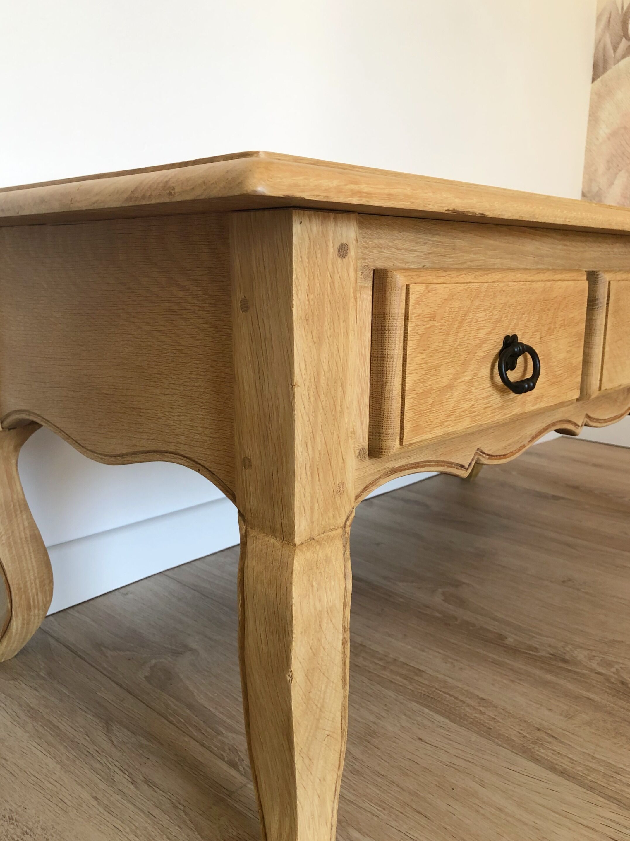 Vintage solid oak coffee table