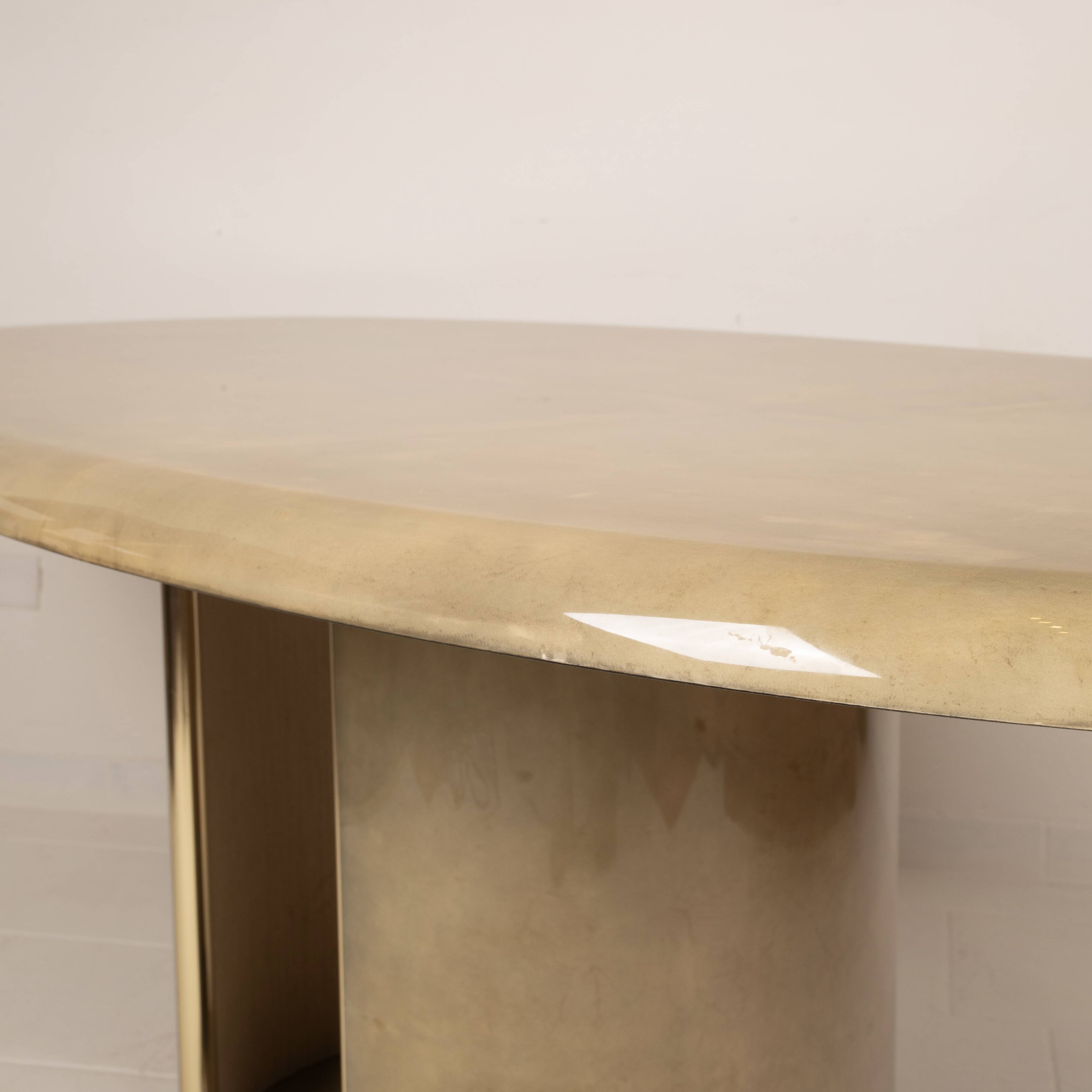 Angelo Mazzola parchment table produced by Ar.Vi Salpol, 1980