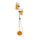 Lampadaire 2 spots en chrome, orange et noir, 1970