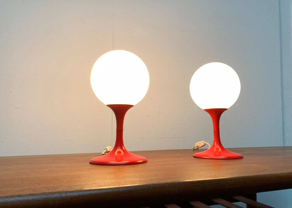 Swiss space age table lamps by E.R. Nele for Temde, 1960s, set of 2.