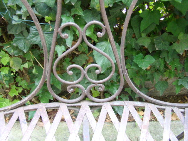 Old wrought iron bench