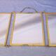 Ancien miroir triptyque de barbier ou de coiffeuse