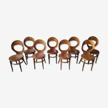 Série de chaises bistrot Baumann modèle Mouette
