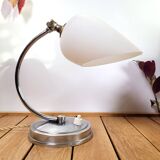 Art Deco lamp 1930 chrome and opaline
