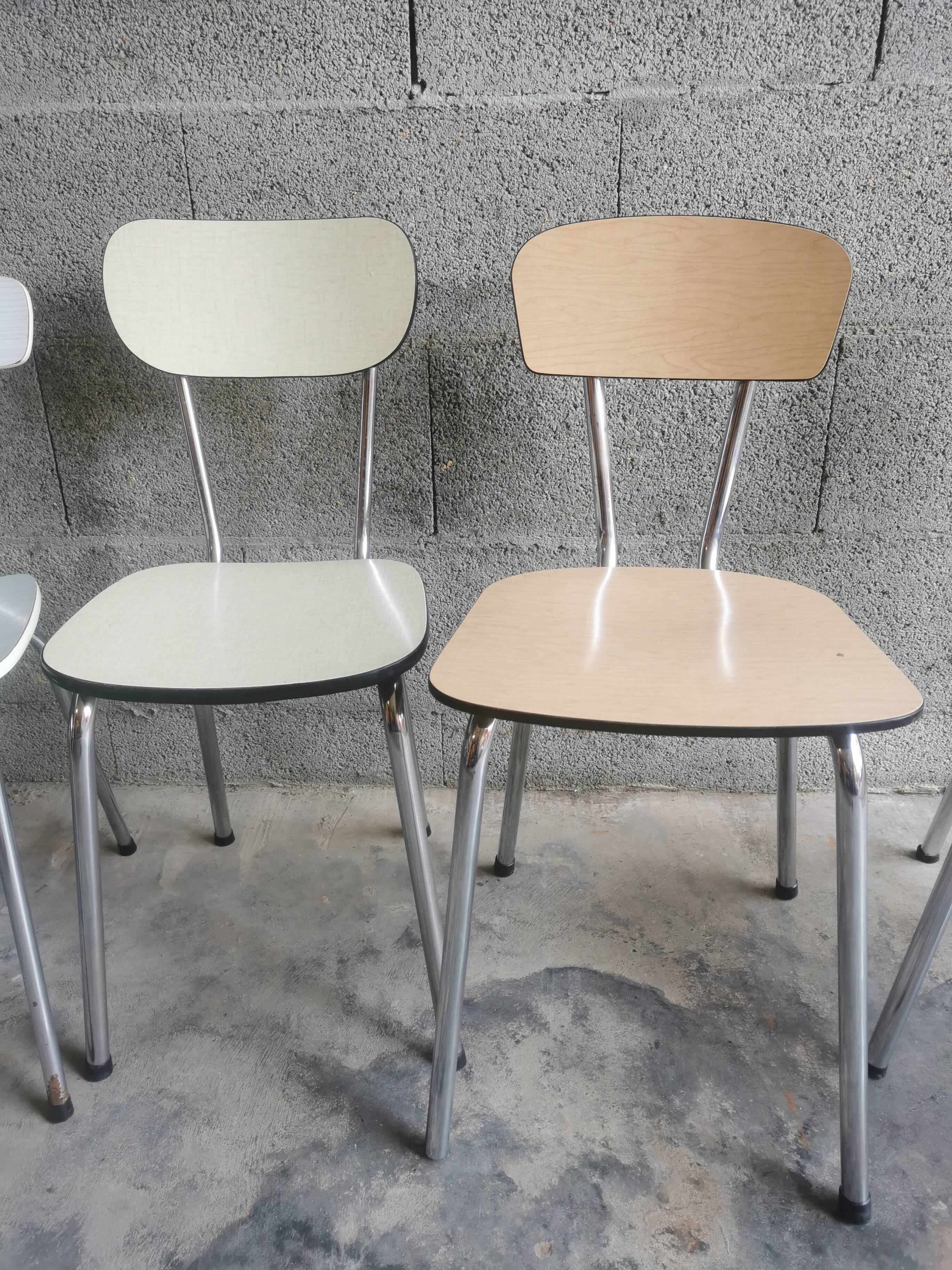 Set of 9 vintage formica chairs