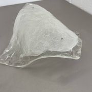 Large Organic Hollywood Regency Ice Glass Wall Light by Kalmar Lights, 1970
