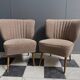 ensemble de 2 chaises de cocktail marron des années 1960