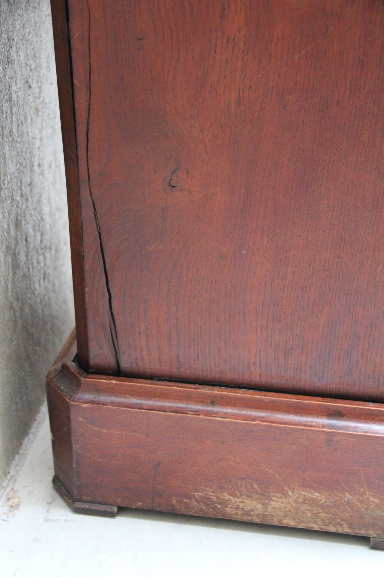 Louis Philippe period bedside or extra furniture in dark oak.