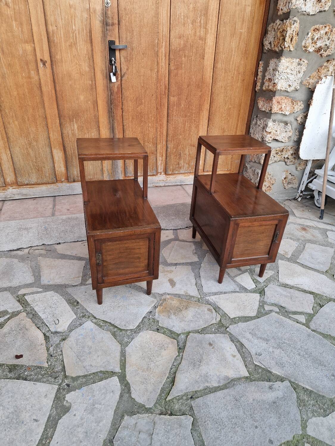 2 bedside tables from the 1950s
