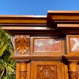 Walnut Cabinet with Marble Inlays Renaissance Style