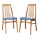 2 of 6 Vintage Dining Chairs, 1960s German Design, Mid Century Modern Beech