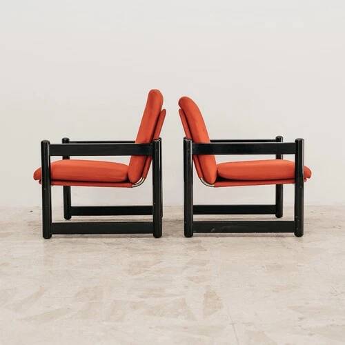 Pair of Armchairs Schirolli Mod. Pierrot Design 80s Modernariato