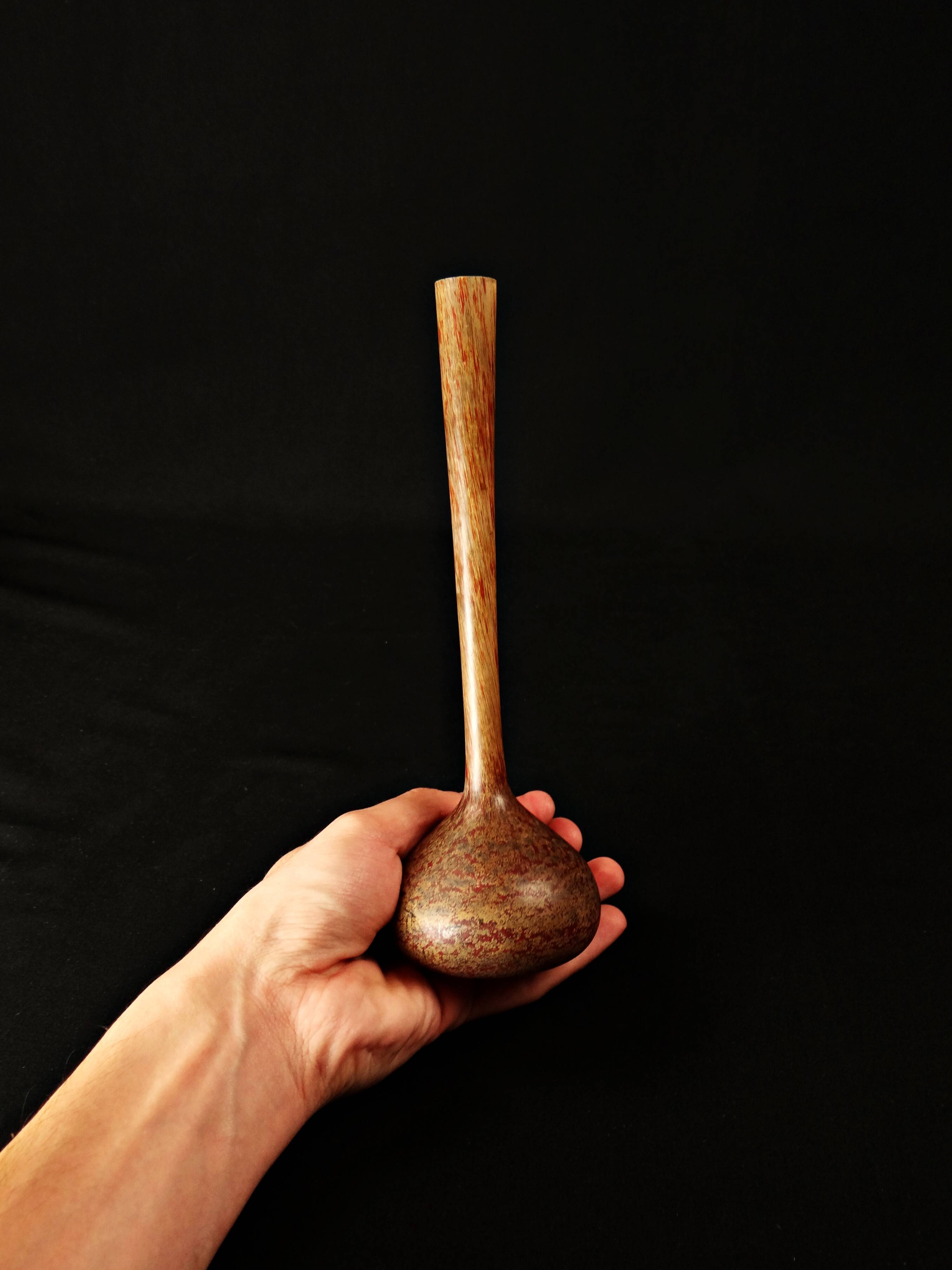 Delatte Nancy multi-layer glass vase signed marble effect Art Deco period