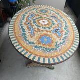 Mosaic garden table, 1950s, craftsman from Drôme