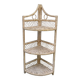 Vintage rattan corner shelf
